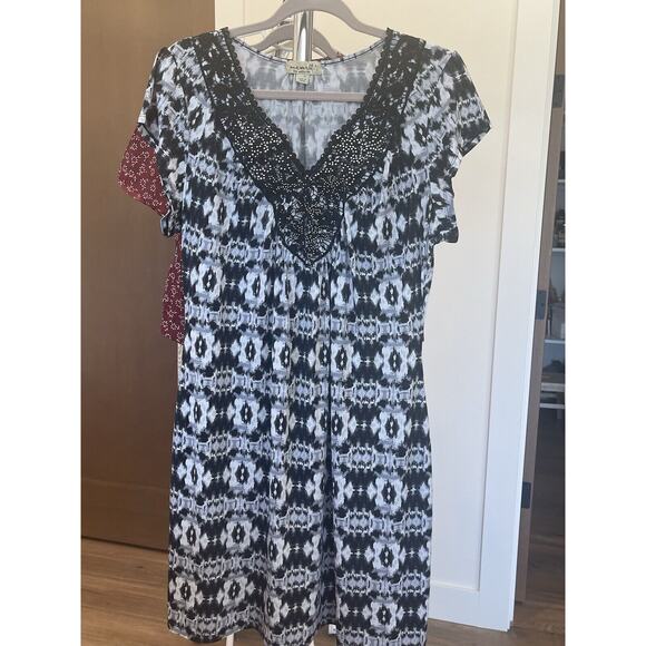 One World Black Dress Embellish Accents‎ Dress Women’s Size L - Picture 1 of 8